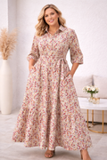 Robe chemise longue EDA- fleurie