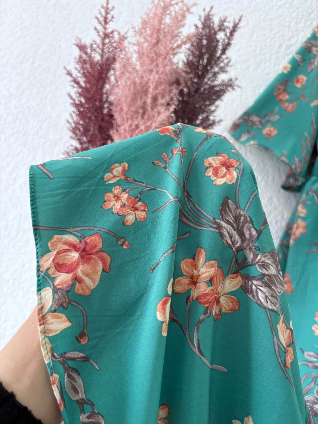 Maxi Robe ELENA -turquoise/orange