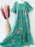 Maxi Robe ELENA -turquoise/orange