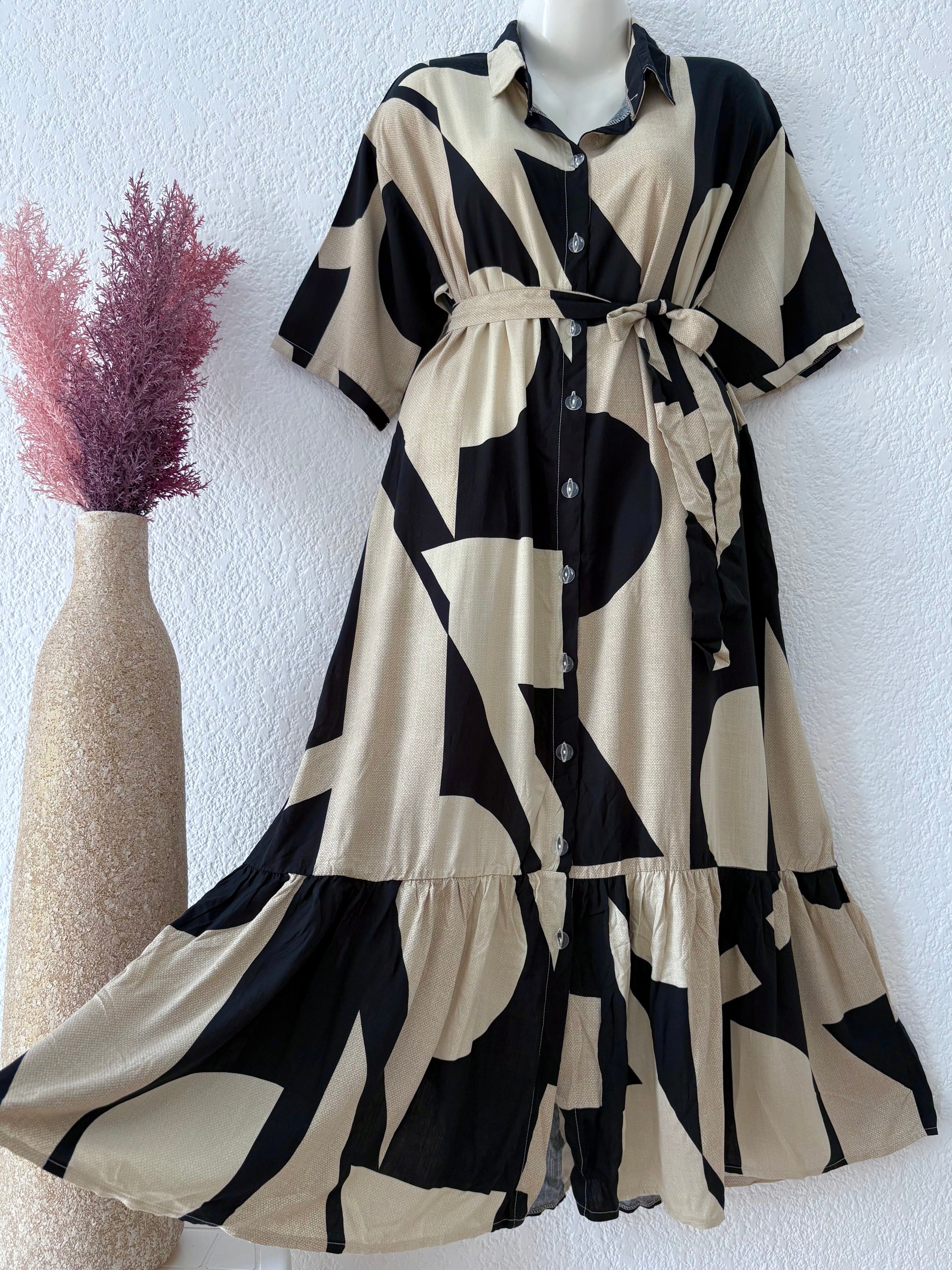 Robe chemise longue EDA -beige