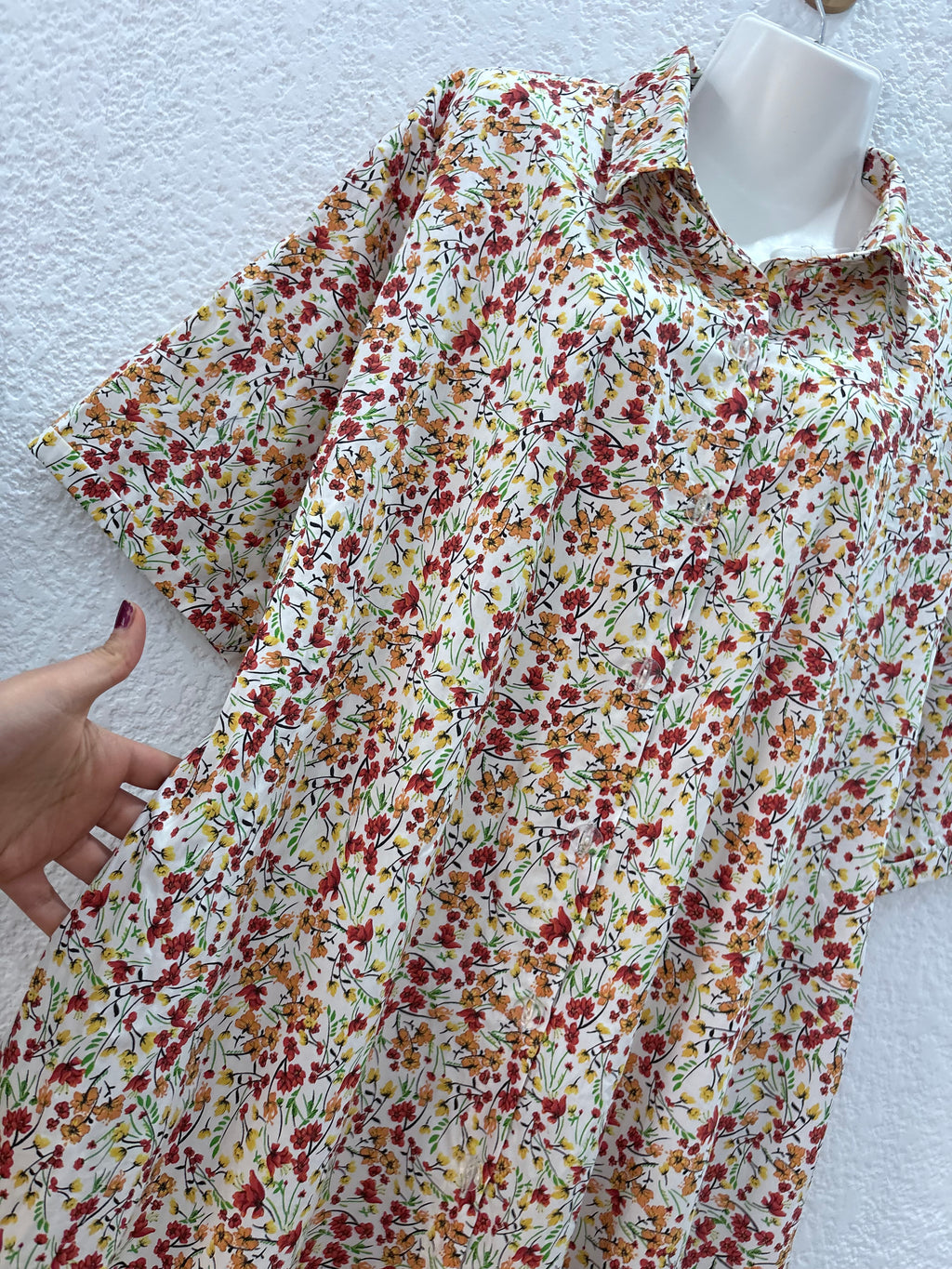 Robe chemise longue EDA- fleurie
