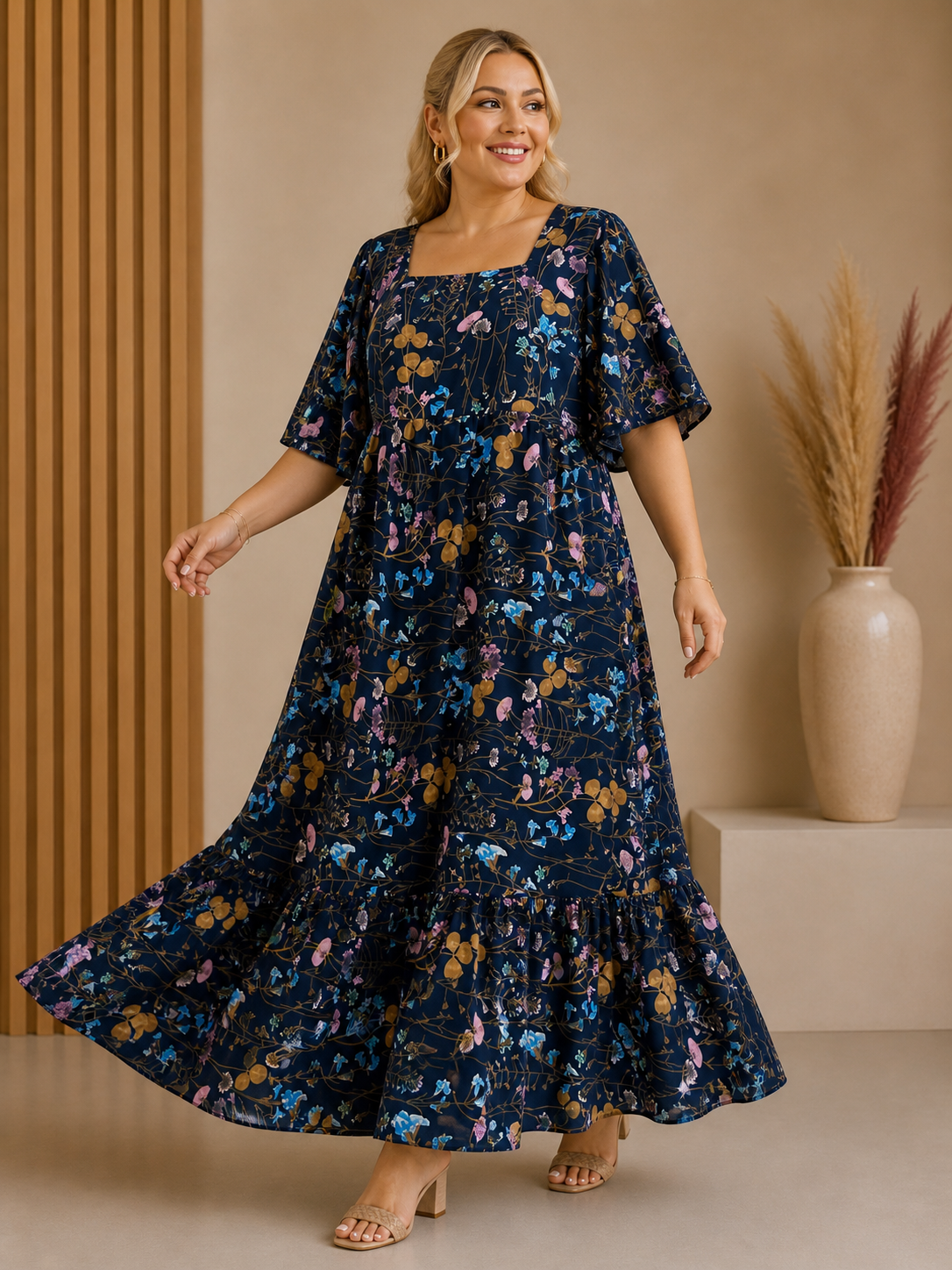 Maxi Robe ELENA -Marine