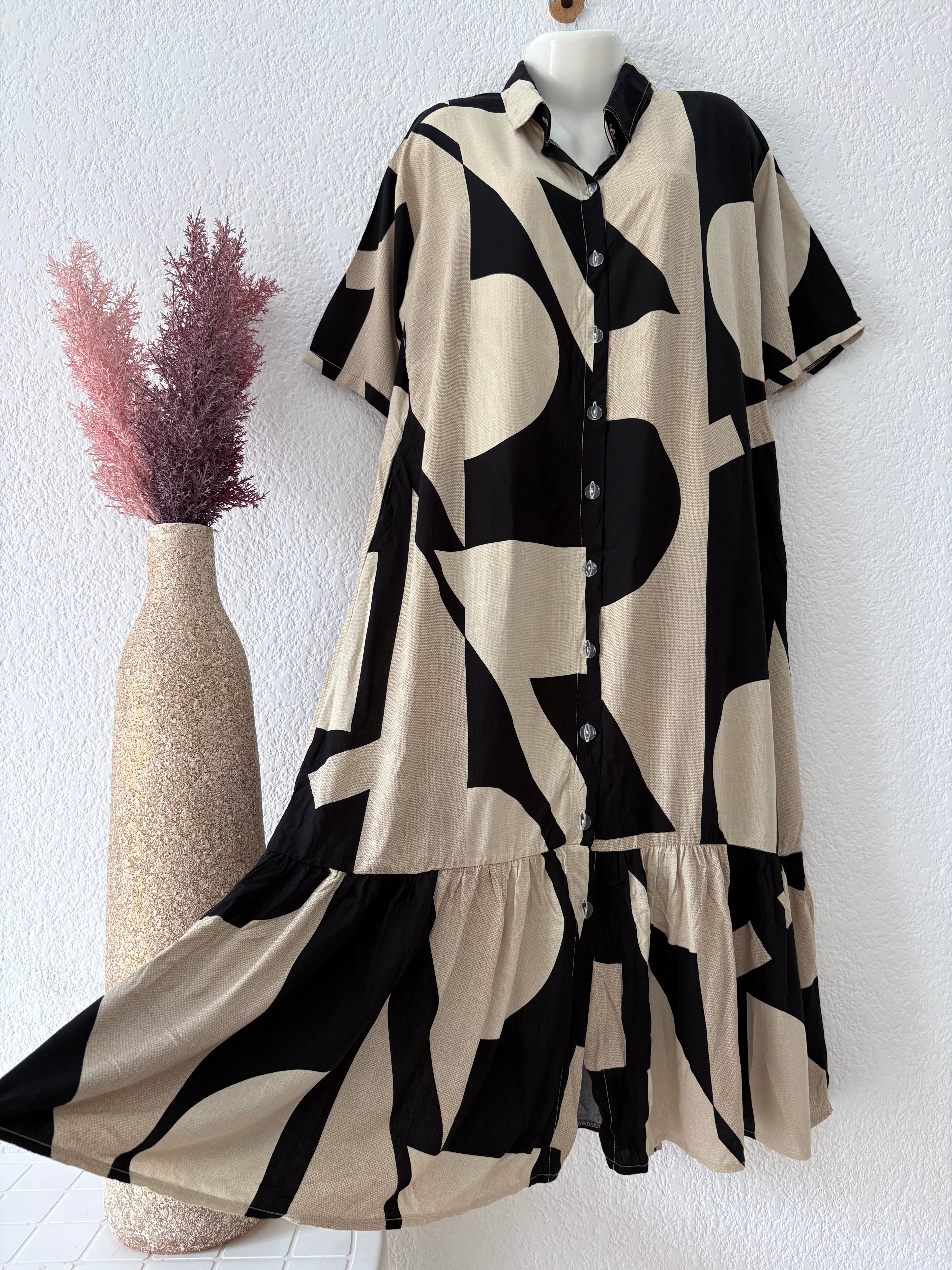 Robe chemise longue EDA -beige