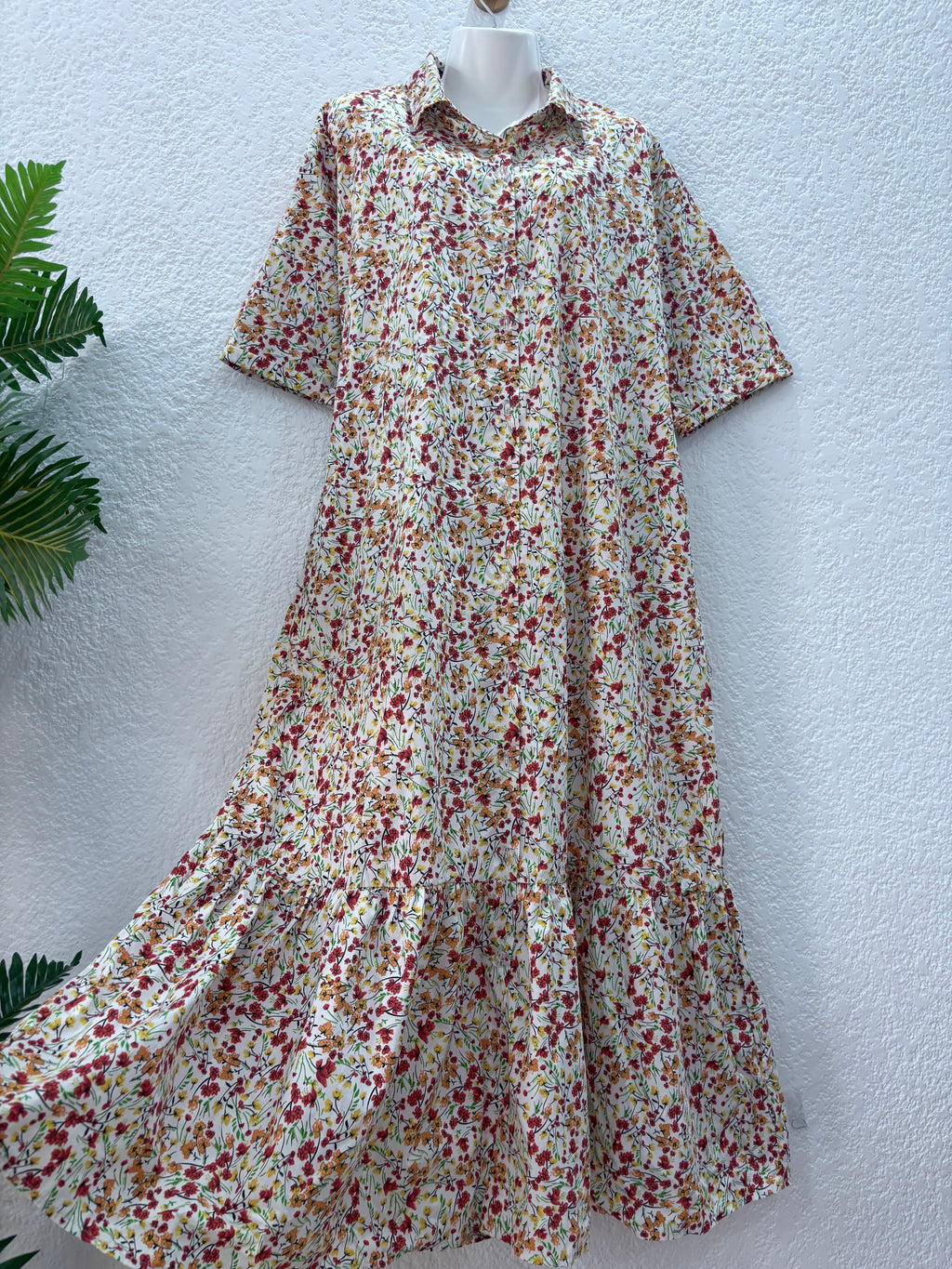 Robe chemise longue EDA- fleurie