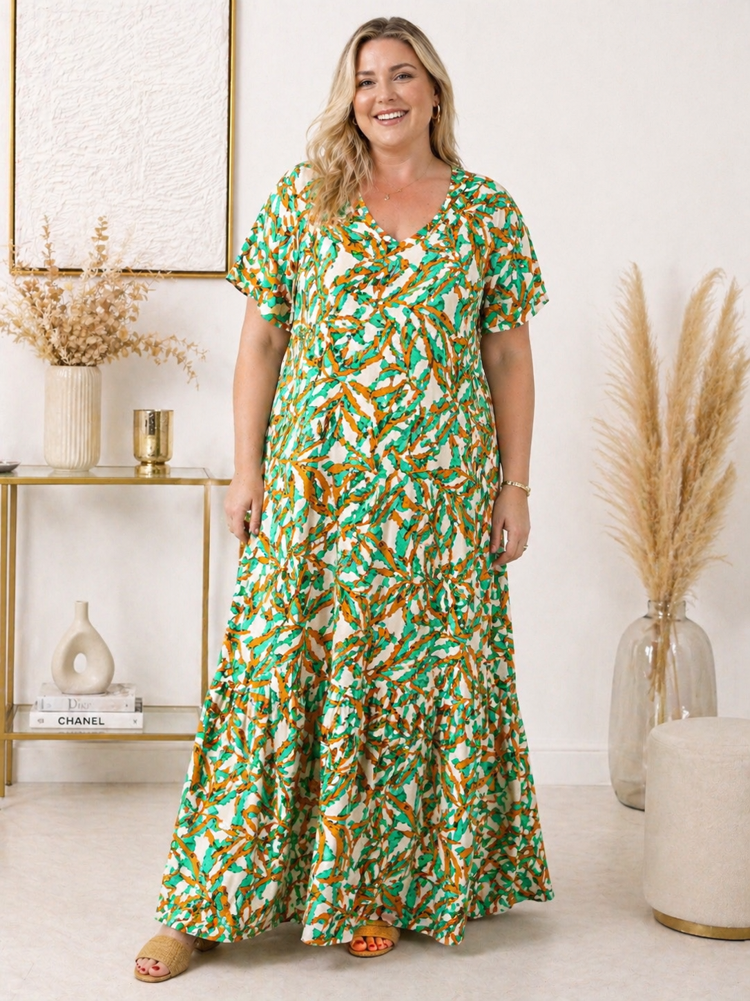 Maxi Robe Célina - Motif branches