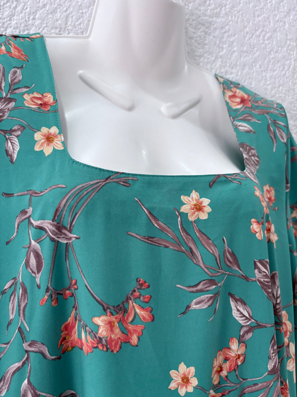 Maxi Robe ELENA -turquoise/orange