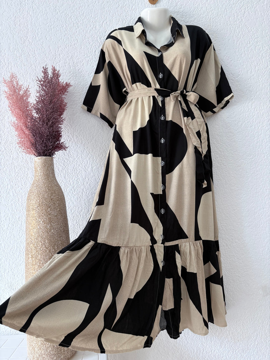 Robe chemise longue EDA -beige
