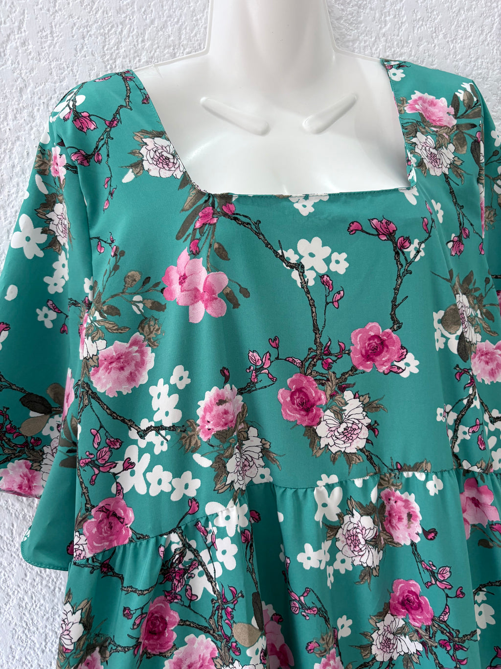Maxi Robe ELENA -turquoise/rose