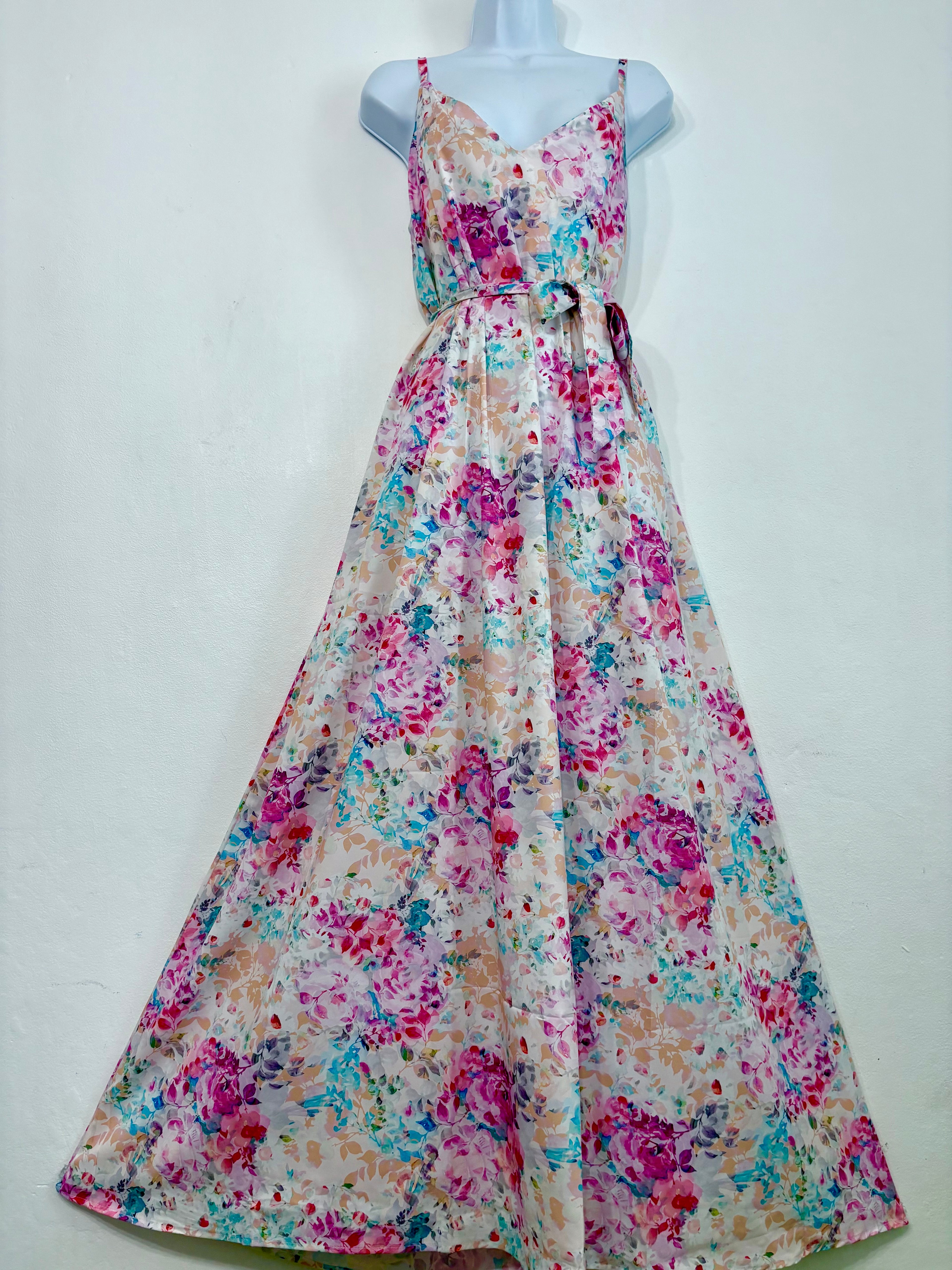 Maxi Robe à bretelles Mélya - fleurie